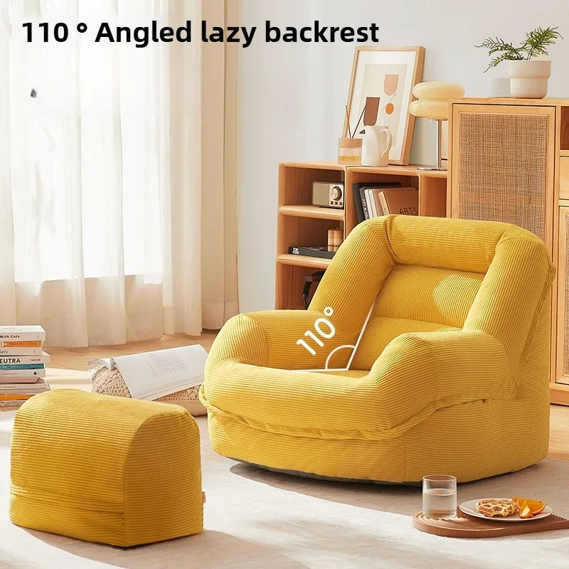 Cozy Lazy Sofa with Footstool | Perfect Winter Lounge Chair