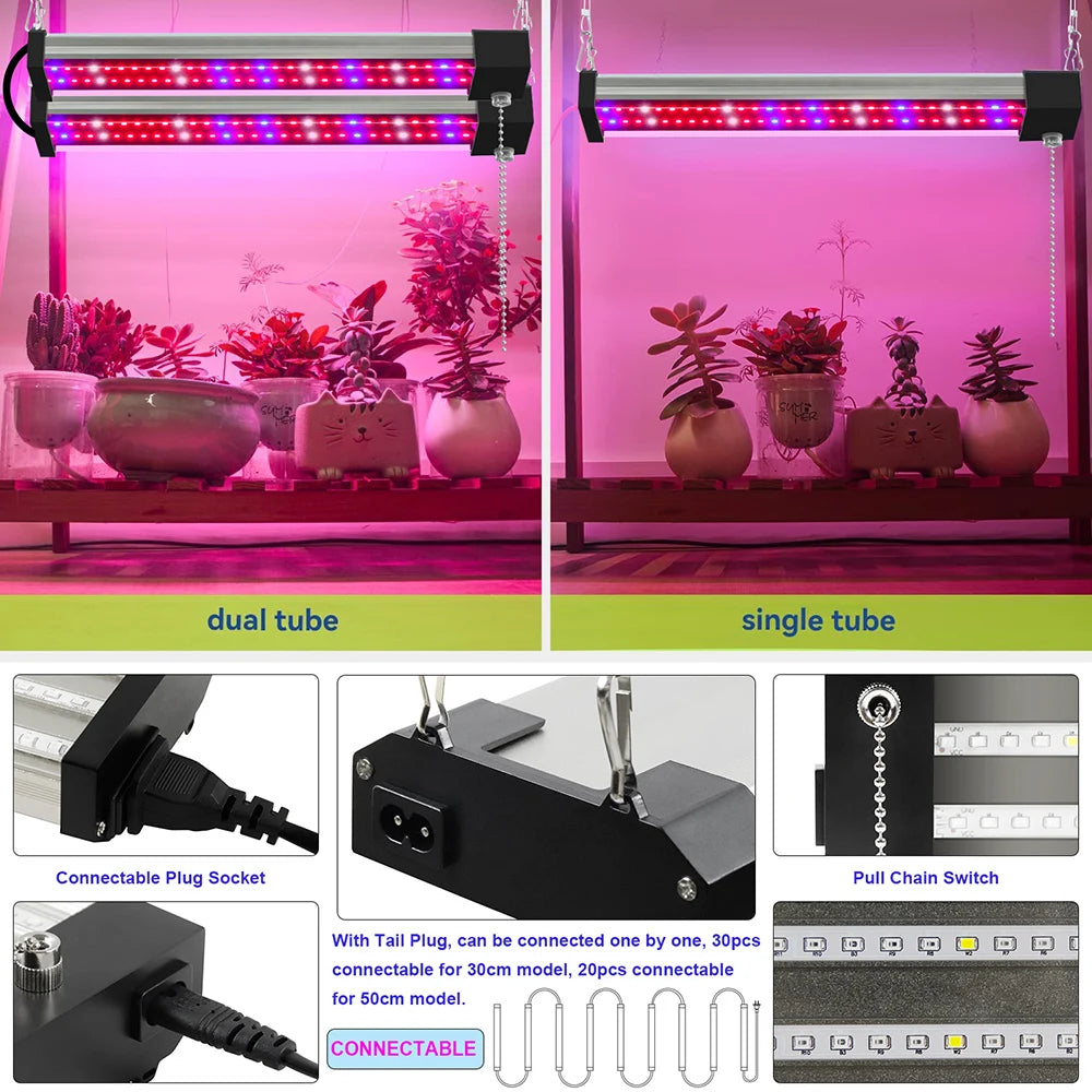 Full Spectrum LED Grow Light | Connectable Indoor Plant Panels