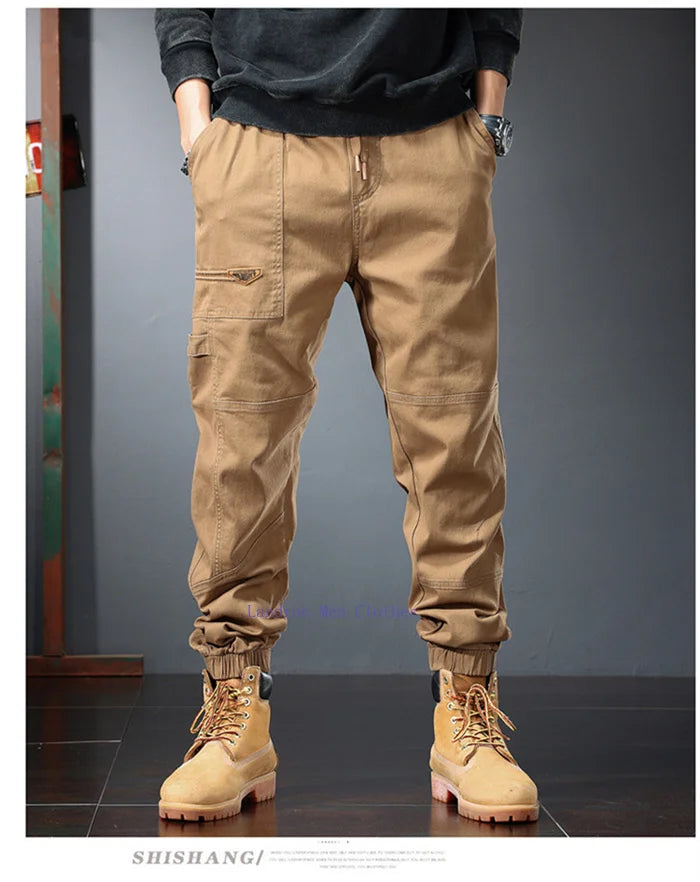 Plus Size Cotton Joggers for Men | Comfortable Ankle-Length Pants