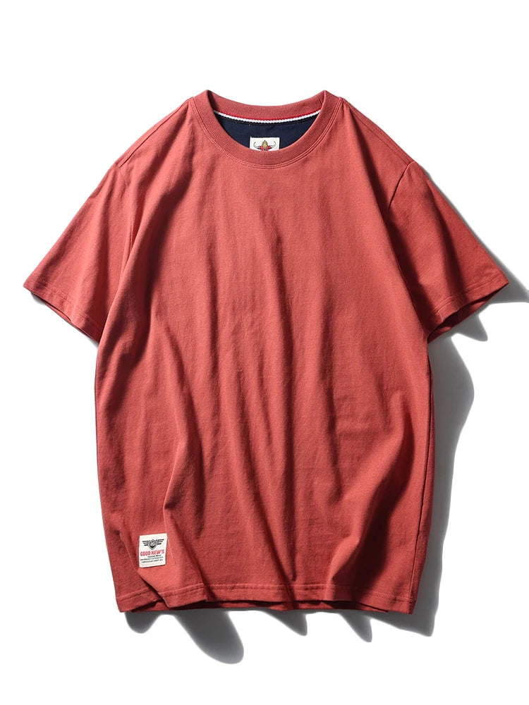 Men's Retro Solid Color Short Sleeve T-shirt | Summer Fashion Top
