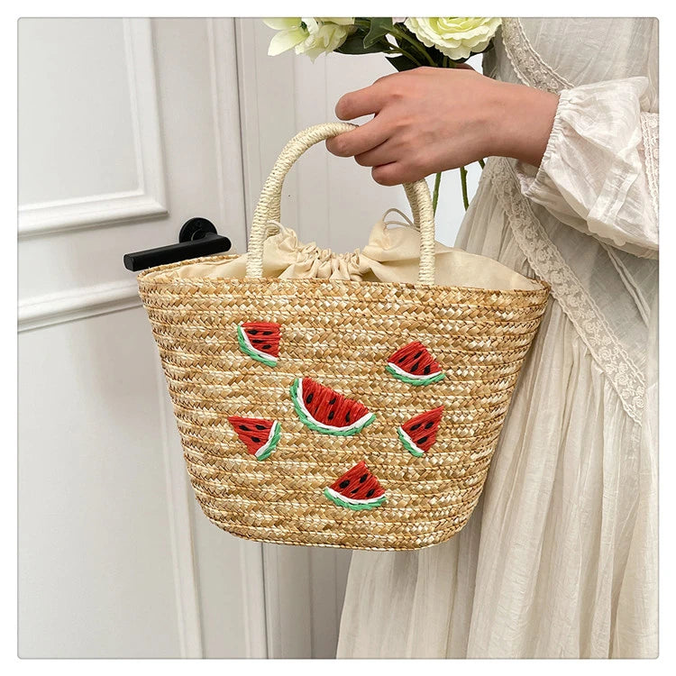 Casual Sweet Tote Bags | Perfect Straw Embroidery Shoulder Bag