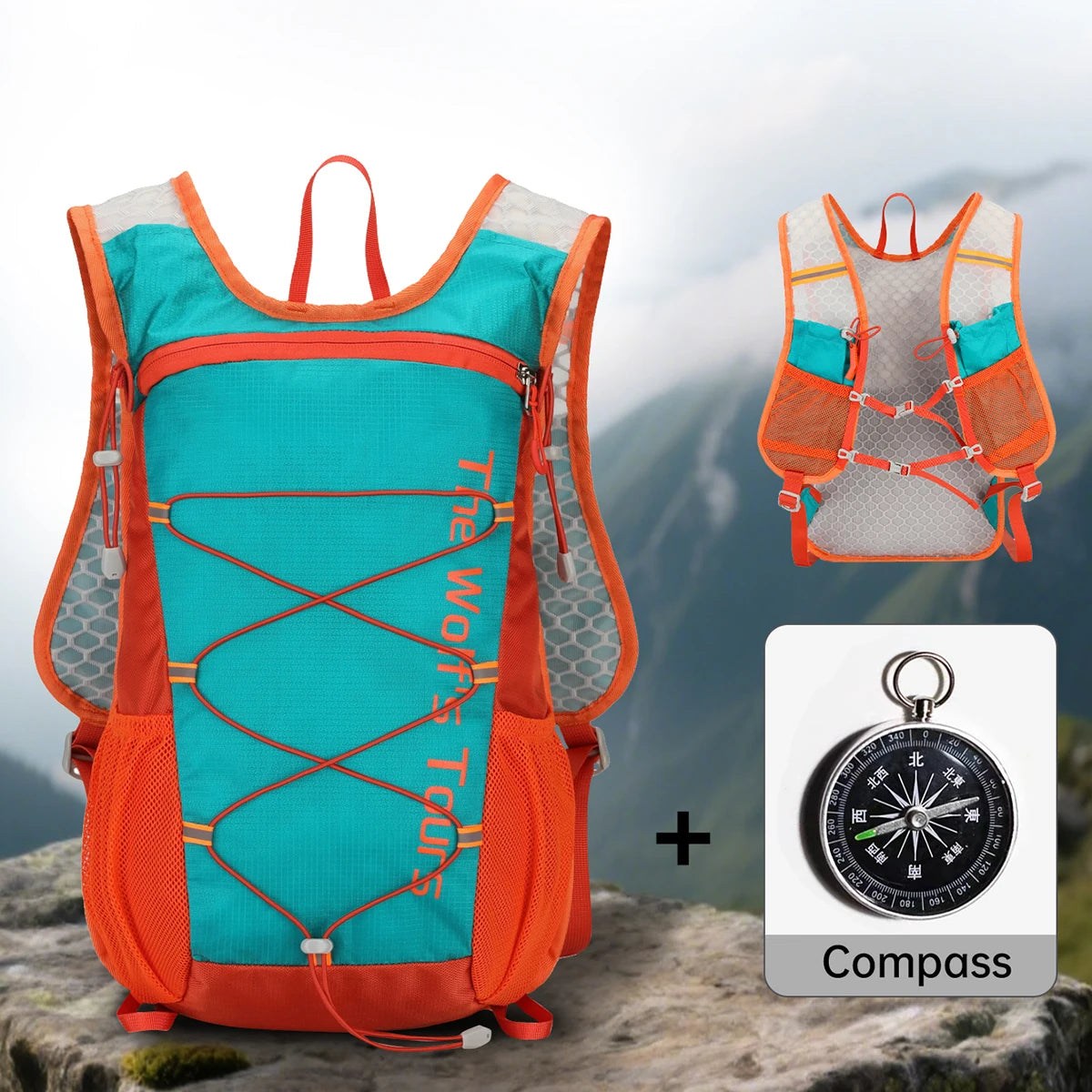 Outdoor Hiking Backpack for Women, Lightweight 16L Hiking Backpack for Men, Lightweight Mountain Climbing Sports Cross-Country Club Running Backpack