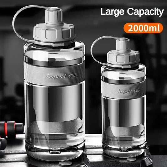 2 Liter Big Water Bottle with Straw | BPA Free Fitness Hydration