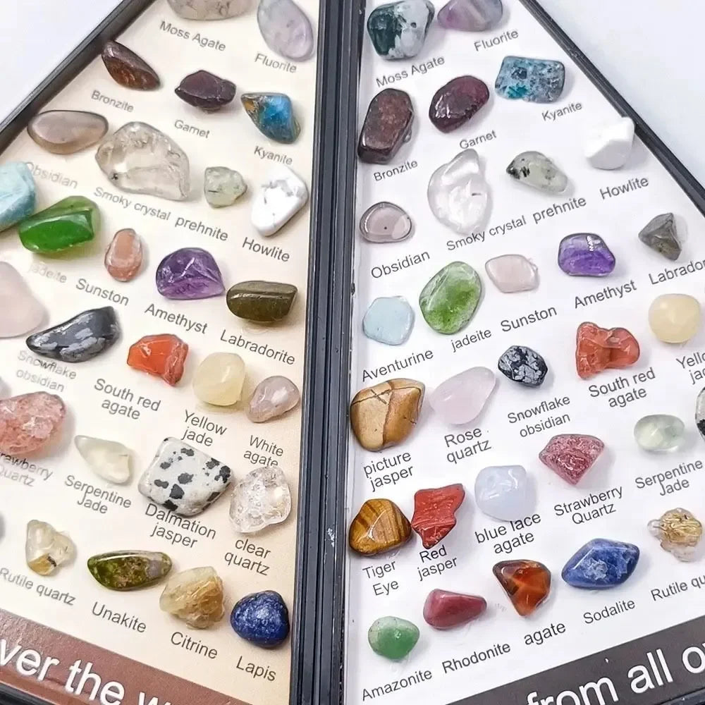 36 PCS Natural Healing Crystals Rock Collection for Kids & Research