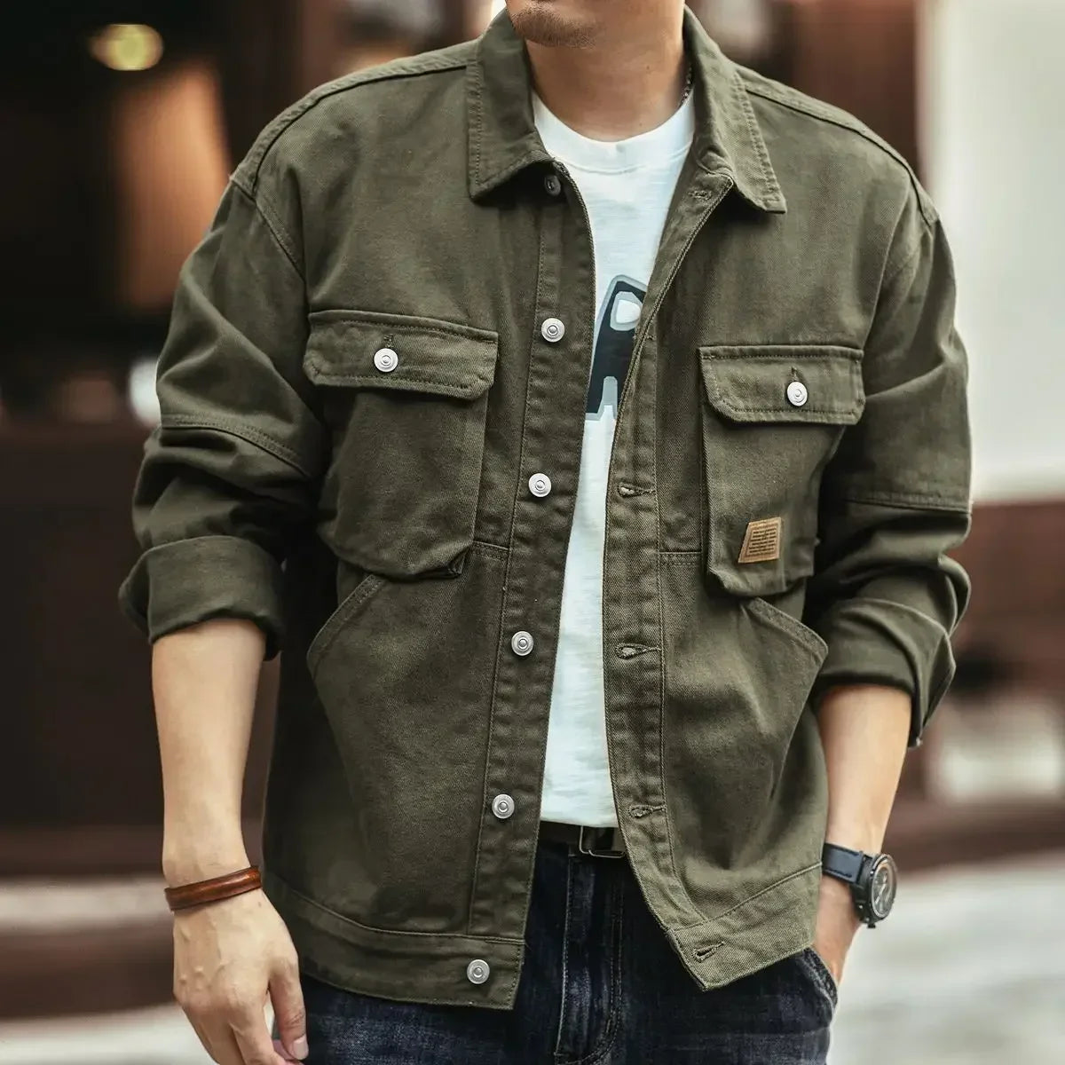 Trendy Loose Cowboy Coat for Men | Casual Denim Jackets