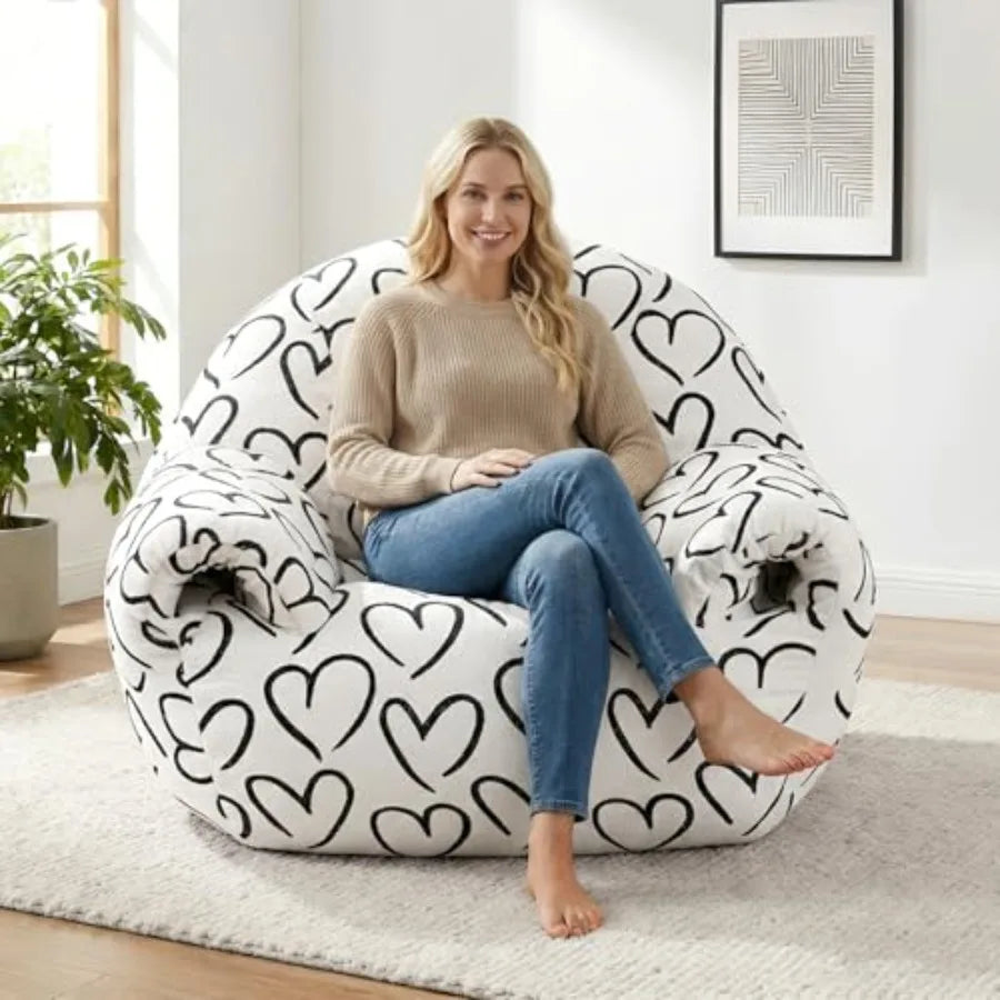 Comfy Bean Bag Chair for Adults | Cozy Foam-Filled Lounge