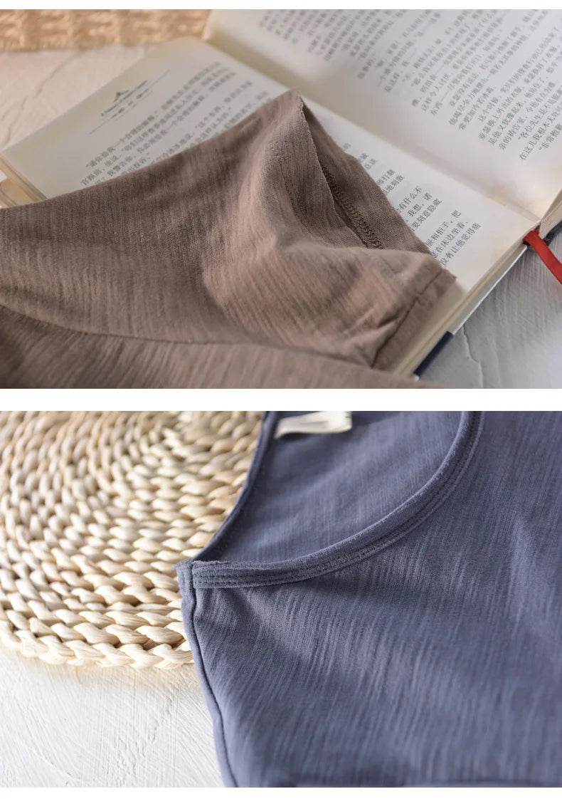 Men's Retro Raw Edge T-Shirt | Lightweight & Breathable Casual Top