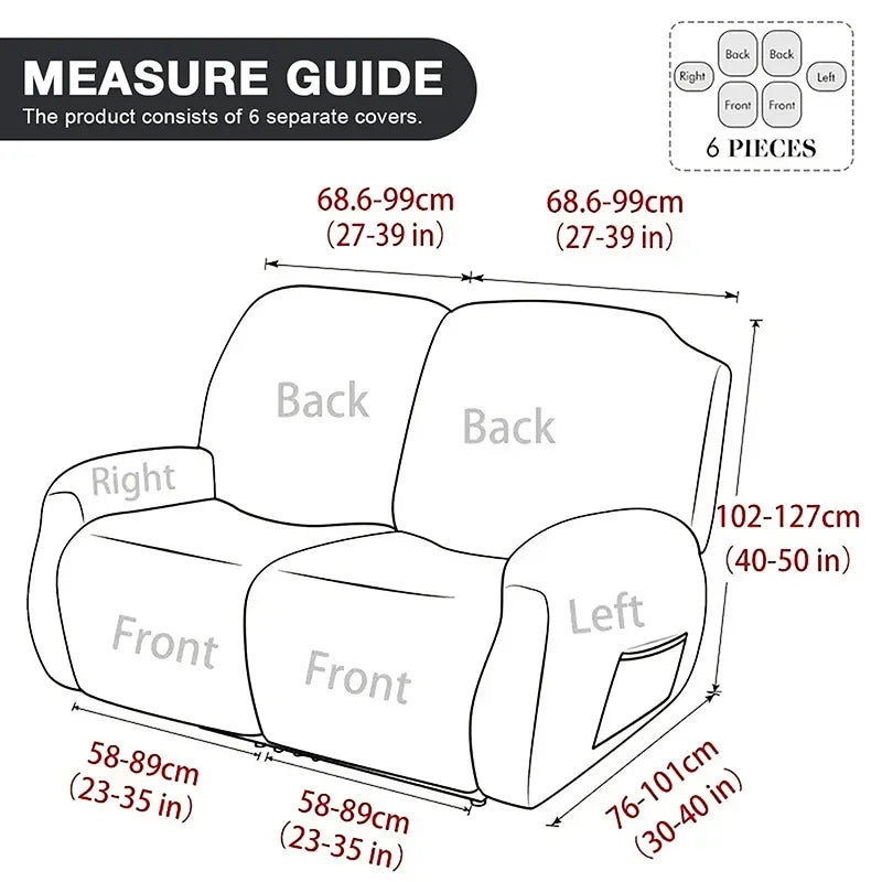 Elegant Stretch Jacquard Recliner Sofa Covers for Cozy Living Rooms