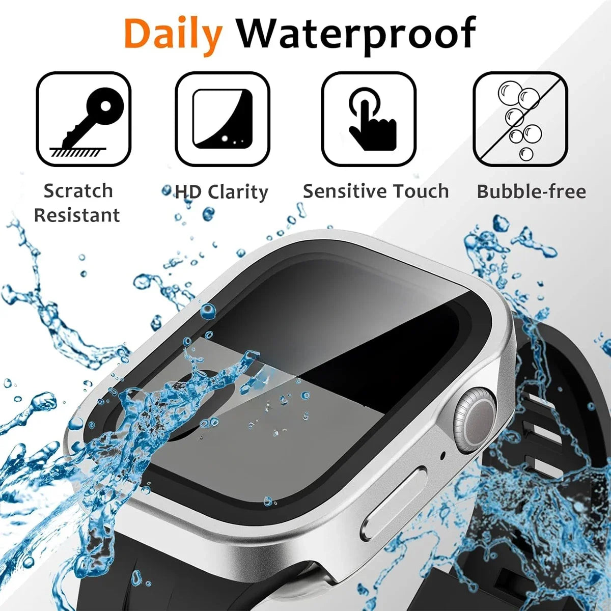 Waterproof Aluminum Alloy Case for Smartwatches | Full Coverage Protection