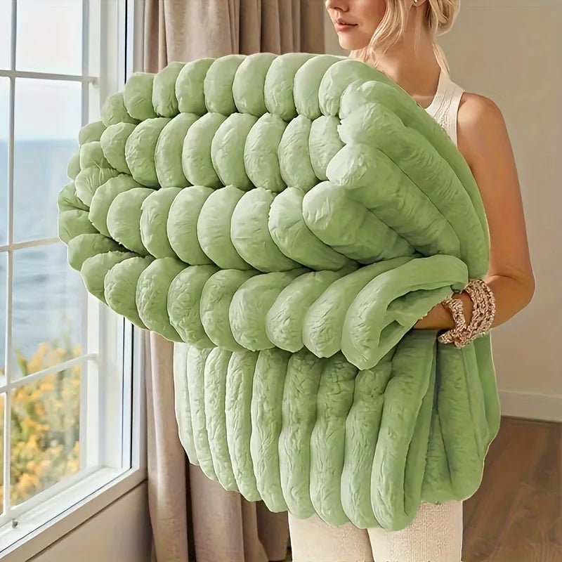 Ultra Soft Striped Fleece Throw Blanket | Warm & Cozy Comfort