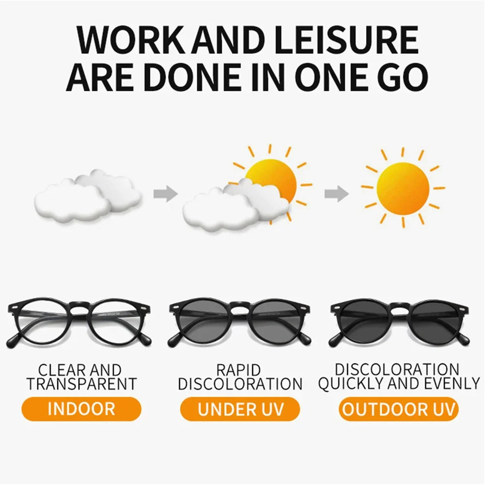 Classic Matte Black Transition Glasses | Blue Light Blocking Eyewear