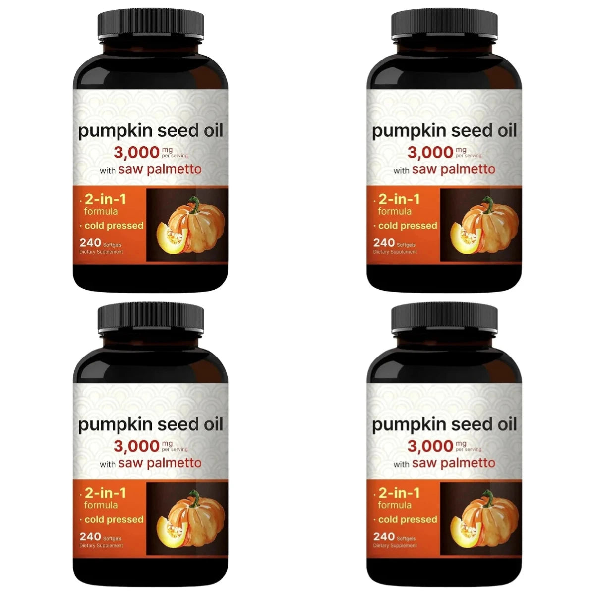 Cold Pressed Pumpkin Seed Oil Softgels | 240 Count Supplement