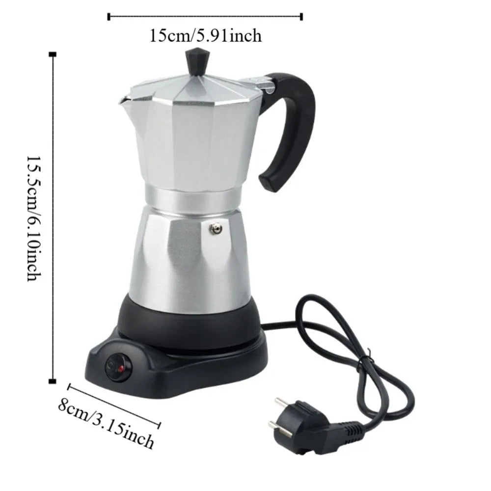 Detachable Electric Espresso Mocha Pot | Fast Brewing Coffee Maker