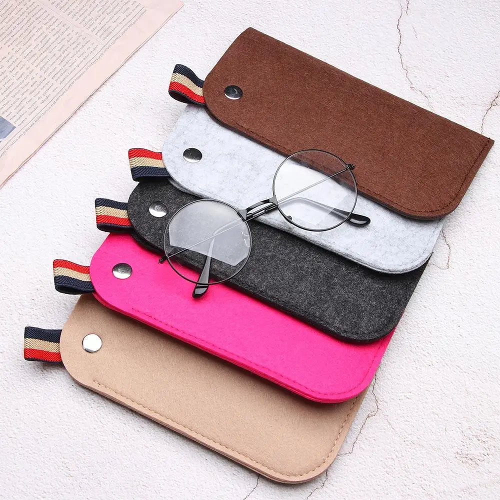Colorful Felt Sunglasses Storage Bags for Men and Women
