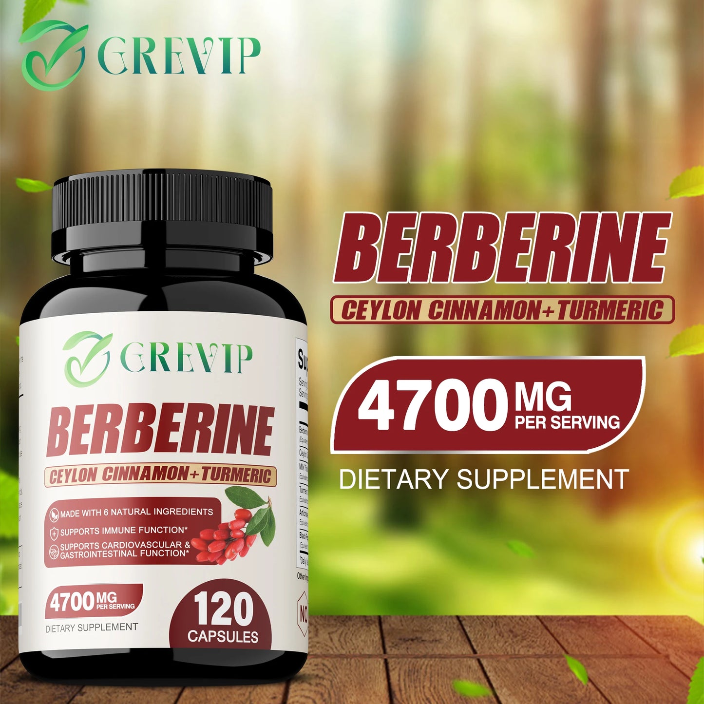 Natural Berberine Capsules for Weight Loss & Heart Health