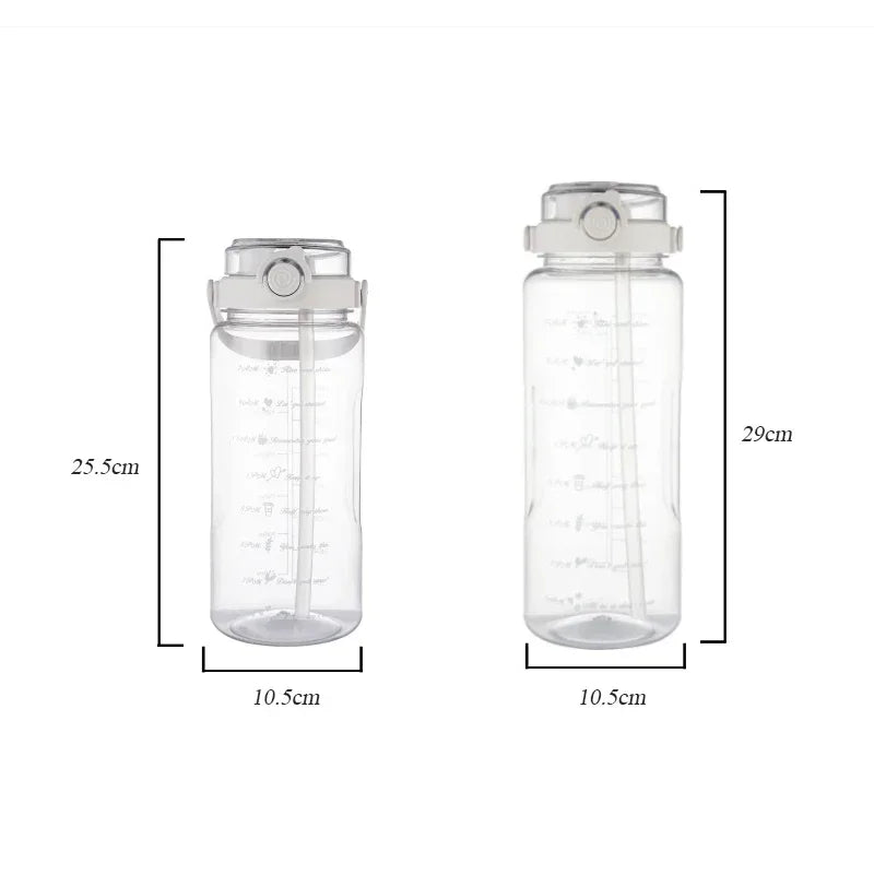 Large Capacity Sport Straw Water Bottle | Portable Travel Cup
