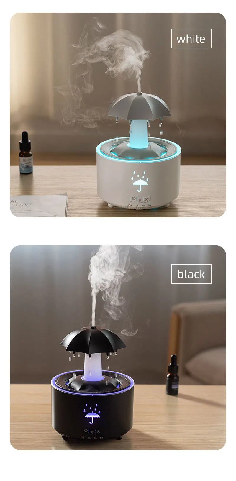 Cloud Rain Humidifier & Aroma Diffuser | Remote Control Night Light