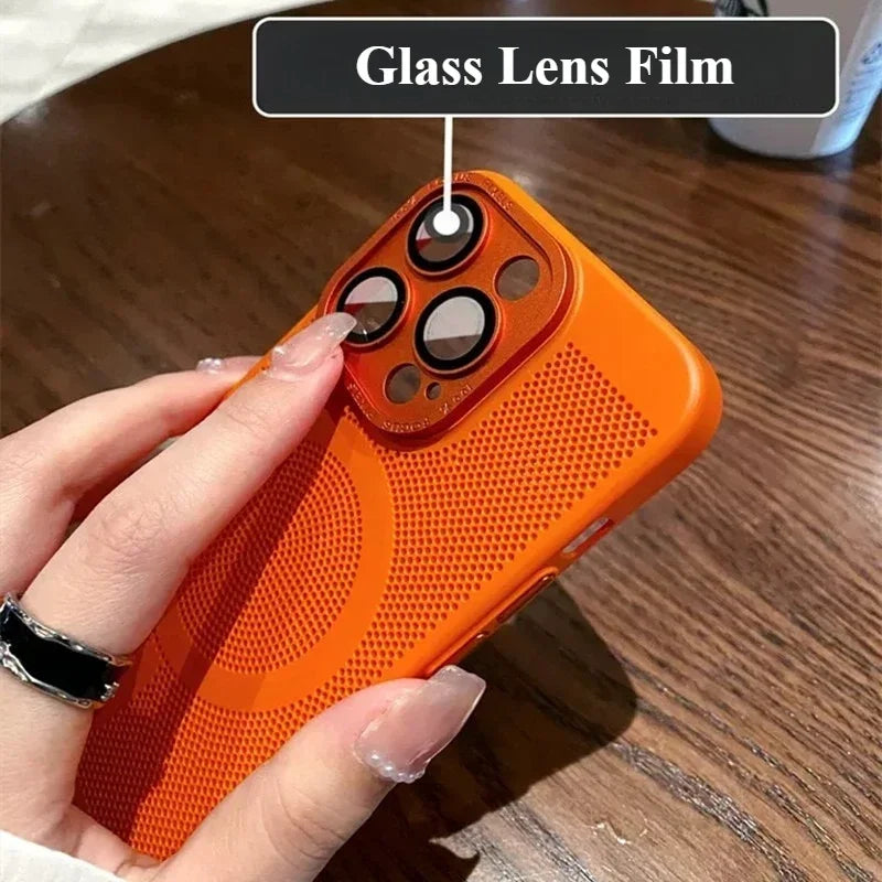 Funda de lujo mate para teléfono con disipación de calor | Protectora y elegante
