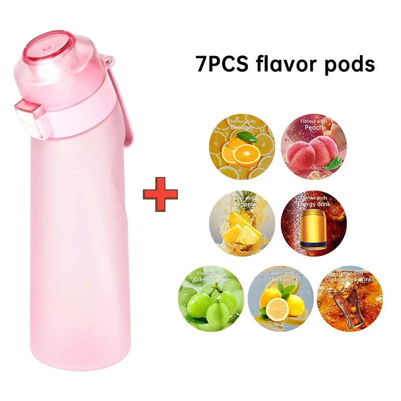 Portable Fruit-Scented Water Bottle with Flavor Pods for Sports