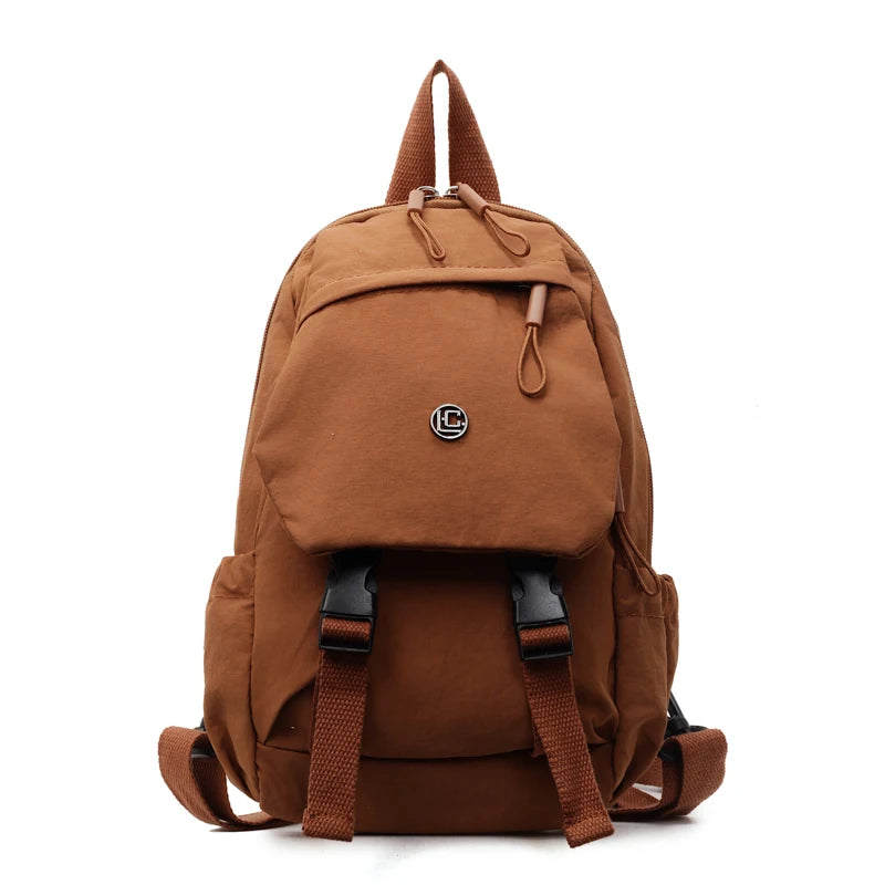 Versatile Solid Color Unisex Small Backpack | Large Capacity Design