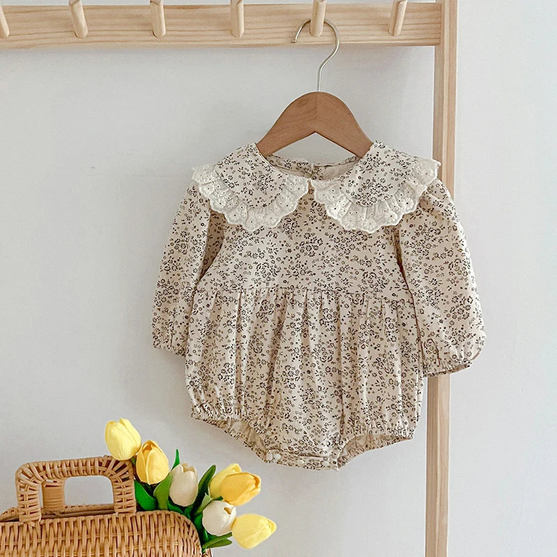 Adorable Lace Ruffle Baby Girl Overalls | Stylish Romper 0-24M