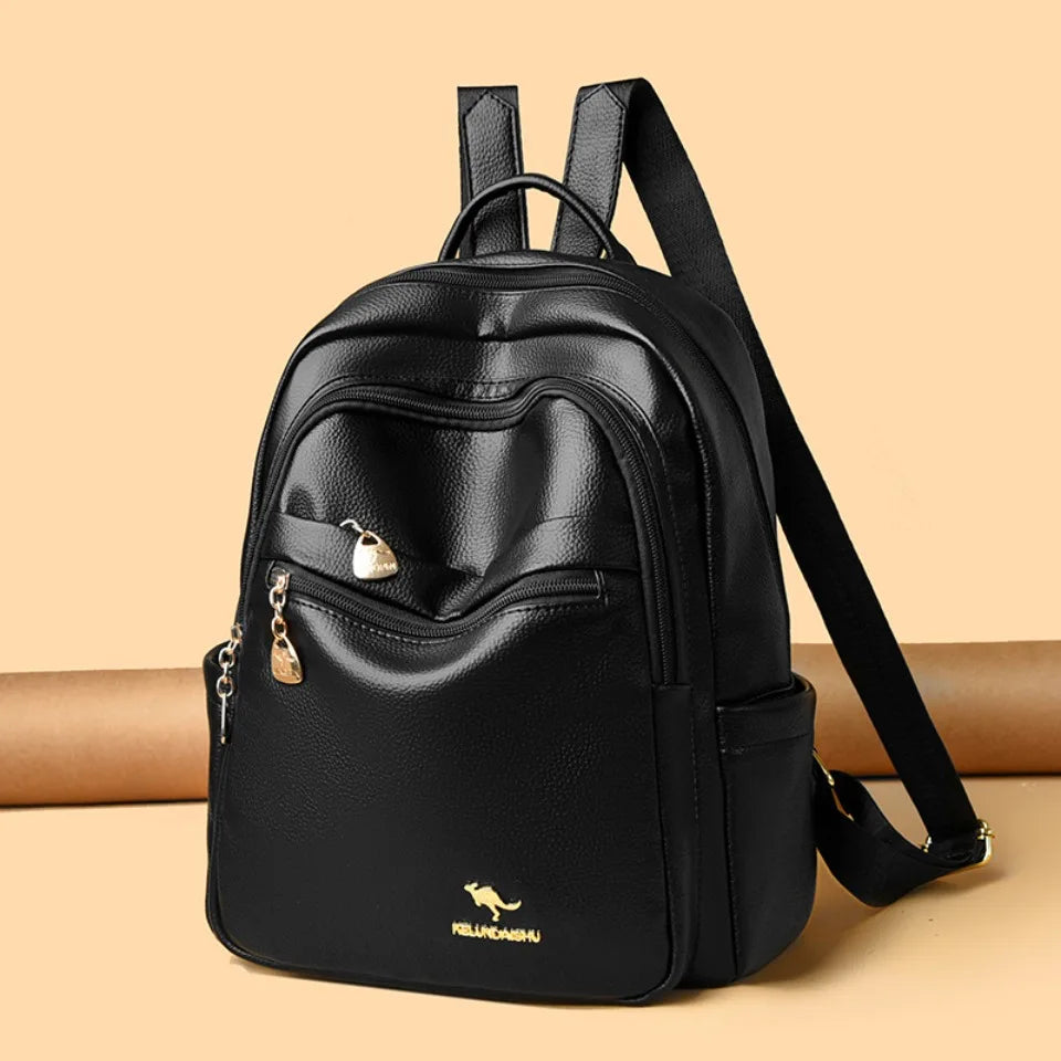 Stylish Leather Backpack for Women | Spacious Daily Use