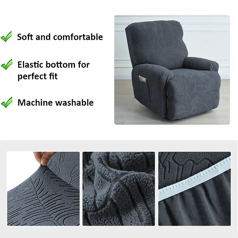 Elegant Stretch Jacquard Recliner Sofa Covers for Cozy Living Rooms