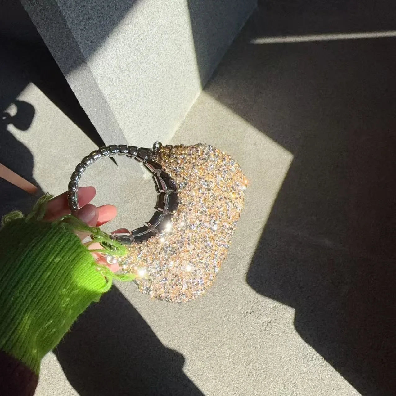 Mini Golden Pink Evening Bag | Luxury Clutch for Parties