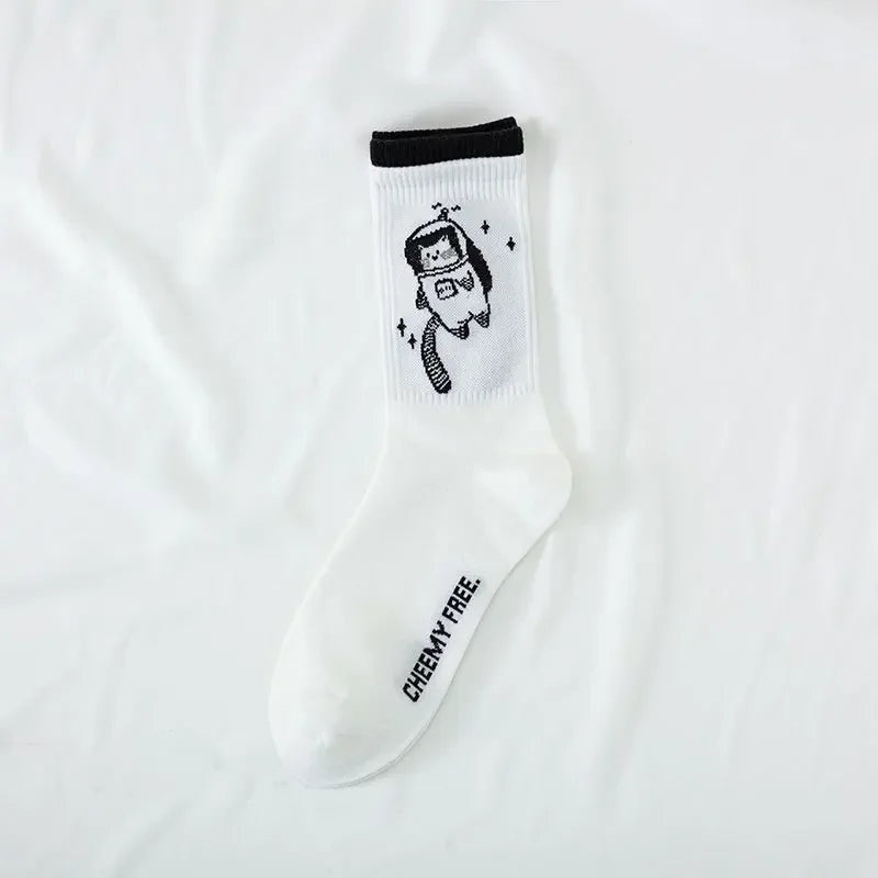 Casual Trendy Long Tube Socks | Antibacterial & Anti-Odor Comfort