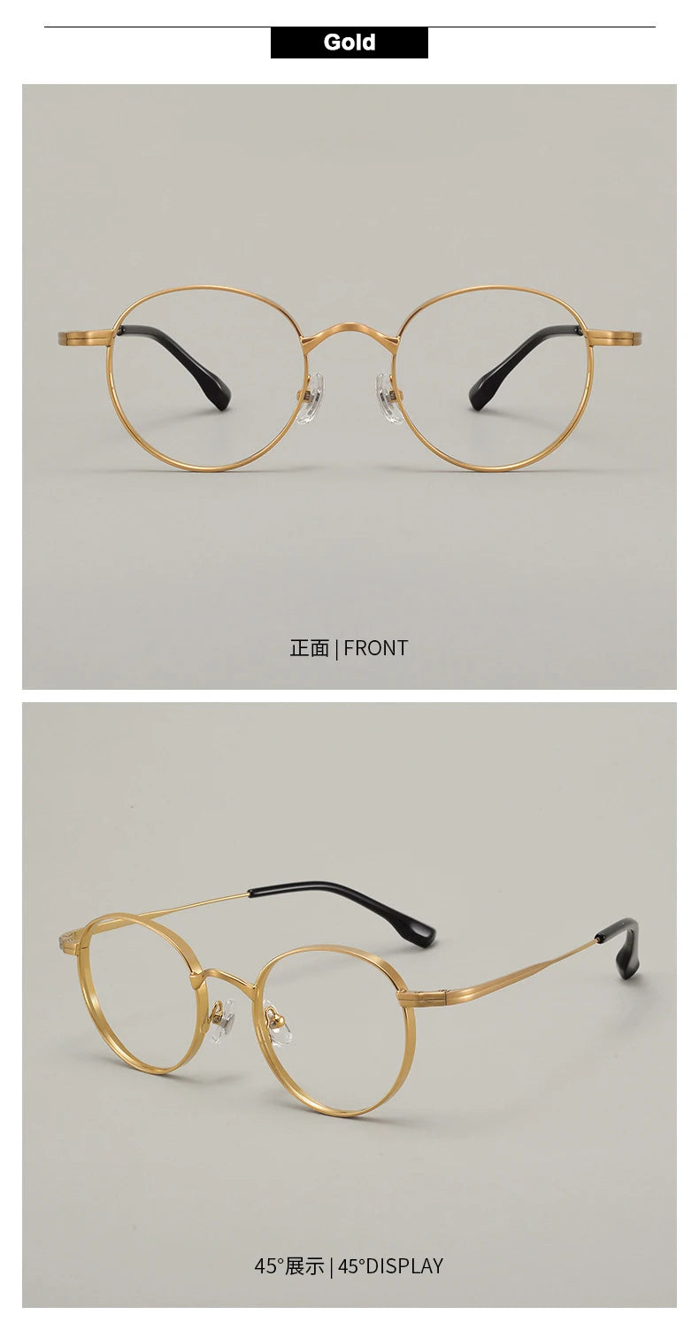 Stylish Adjustable Titanium Eyeglasses | Unisex Vintage Frames