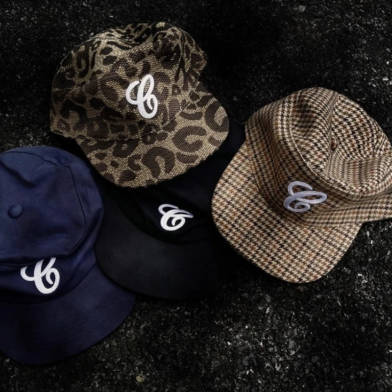 Retro Embroidered Duckbill Caps | Casual Leopard Print Baseball Hat
