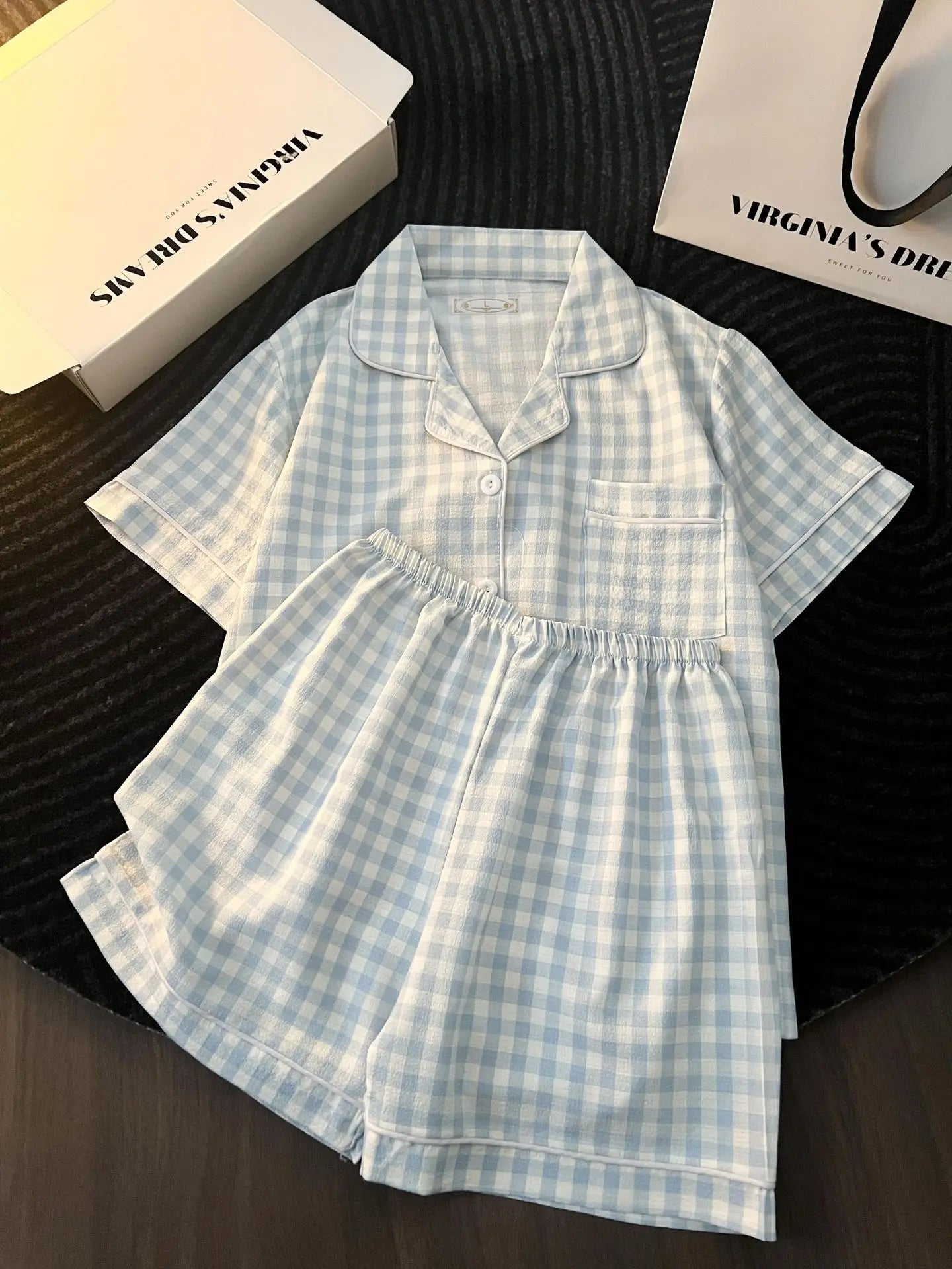 Cute Women's Summer Pajamas | Comfortable Bubble Cotton Home Wear