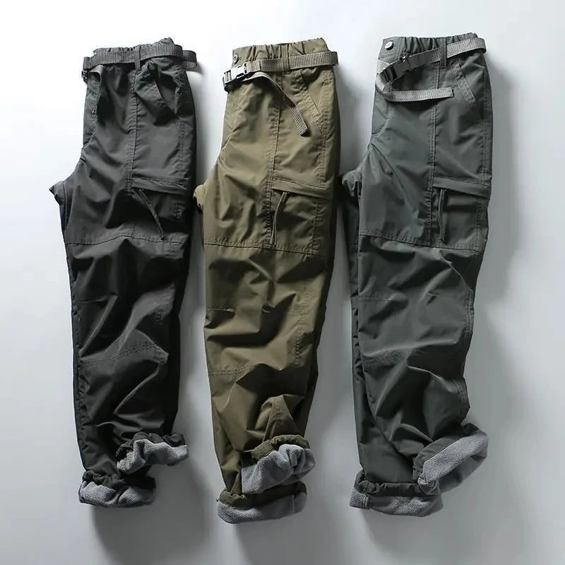 Thick Waterproof Fleece Cargo Pants | Ideal Winter Outdoor Wear
