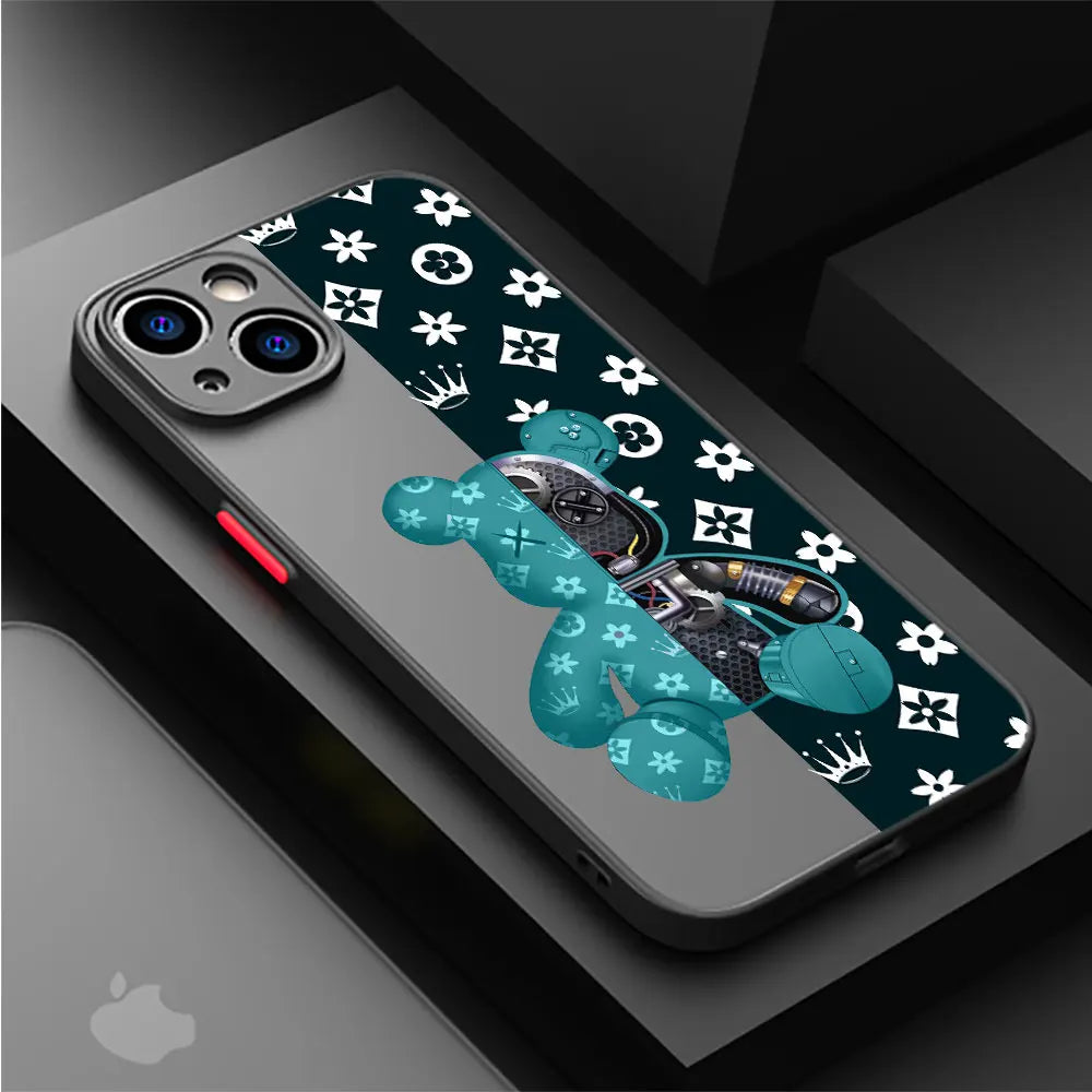 Matte Shockproof Case for iPhone | Luxury Cartoon Design