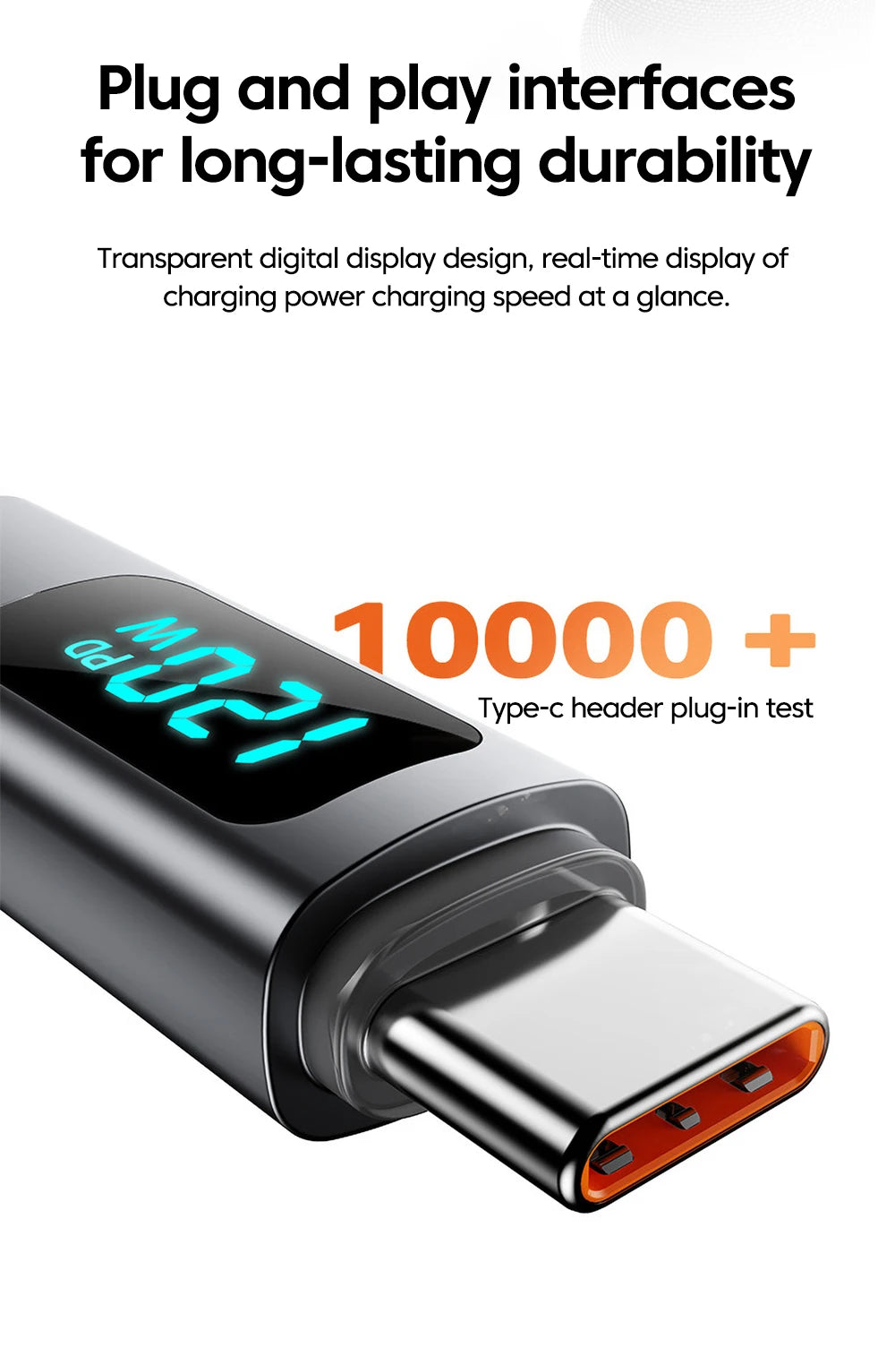 120W Fast Charging Retractable Cable | USB A to Type C Charger