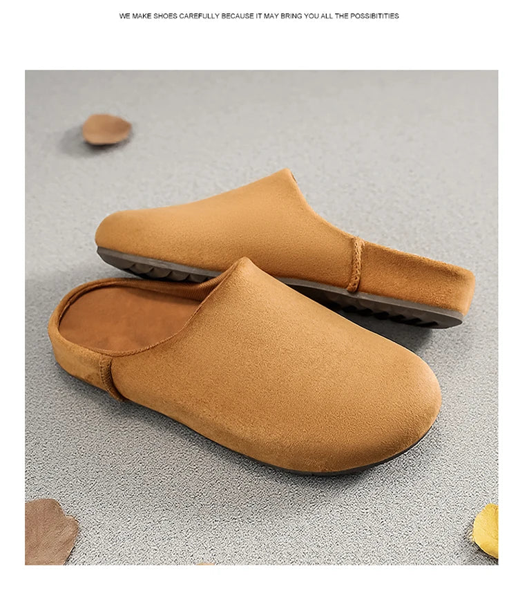 Comfortable Unisex Leather Slip-On Mules | Summer & Spring Flats