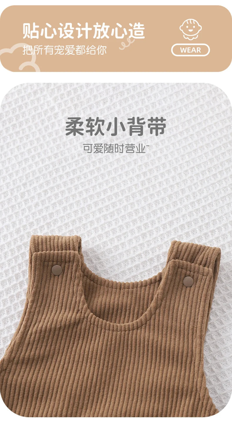 Comfy Open-Crotch Baby Overalls for Boys and Girls | Autumn Style