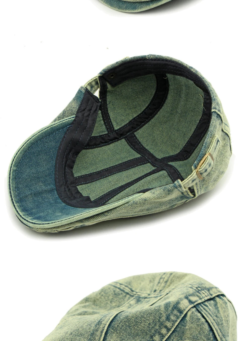 Unisex Adjustable Denim Beret Hat | Stylish Artist Cap