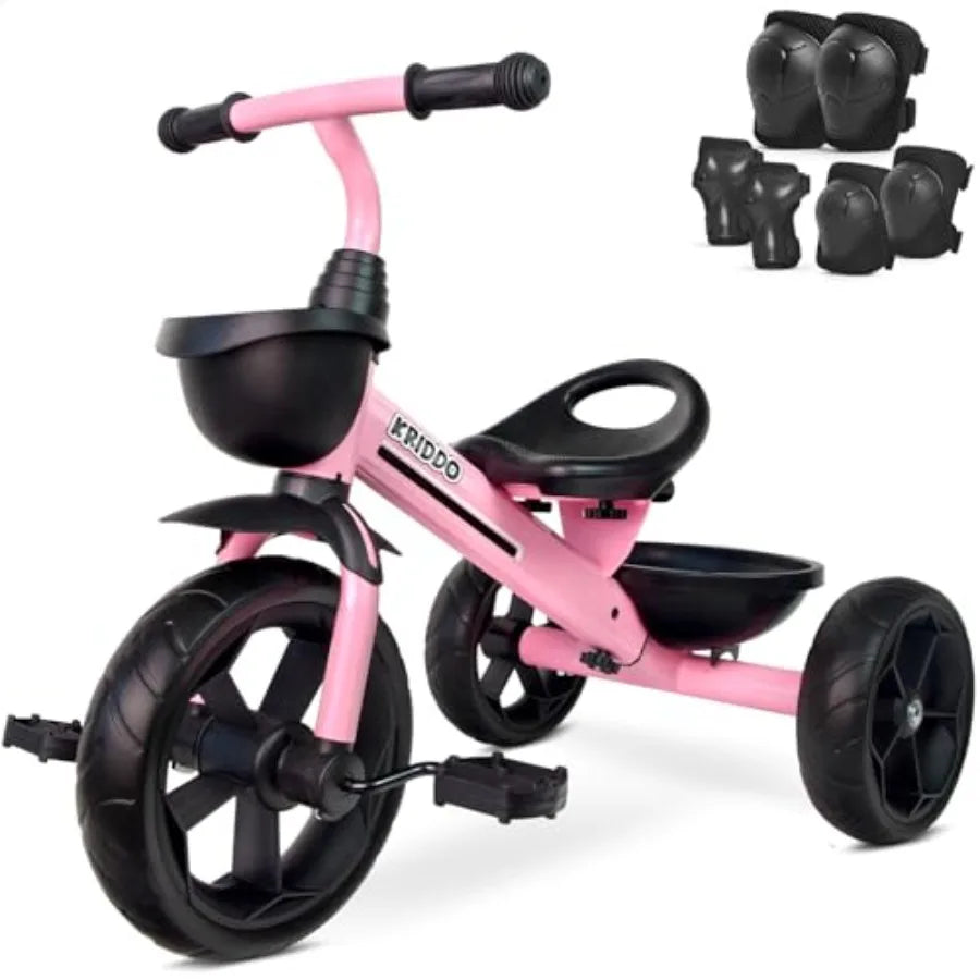 3-in-1 Toddler Tricycle with Protective Gear Set | Safe Outdoor Fun