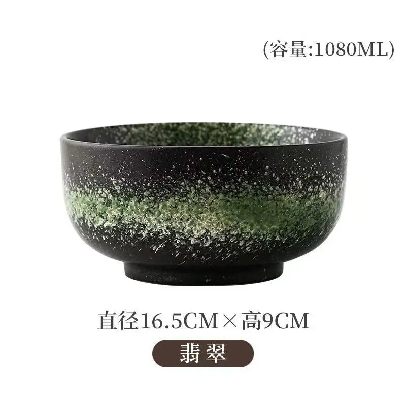 Japanese Style Ceramic Ramen Bowl Set | Elegant Dinnerware
