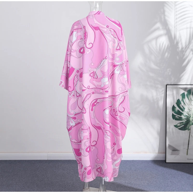 Stylish Oversized Women's Print Kaftan Maxi Dress for Summer