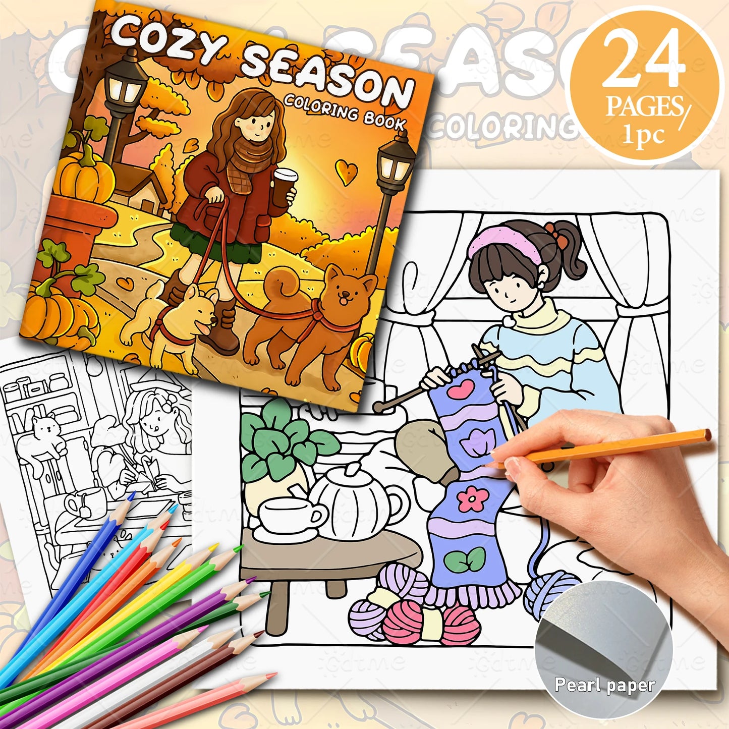 Adult Coloring Book for Relaxation | Cozy Season Designs