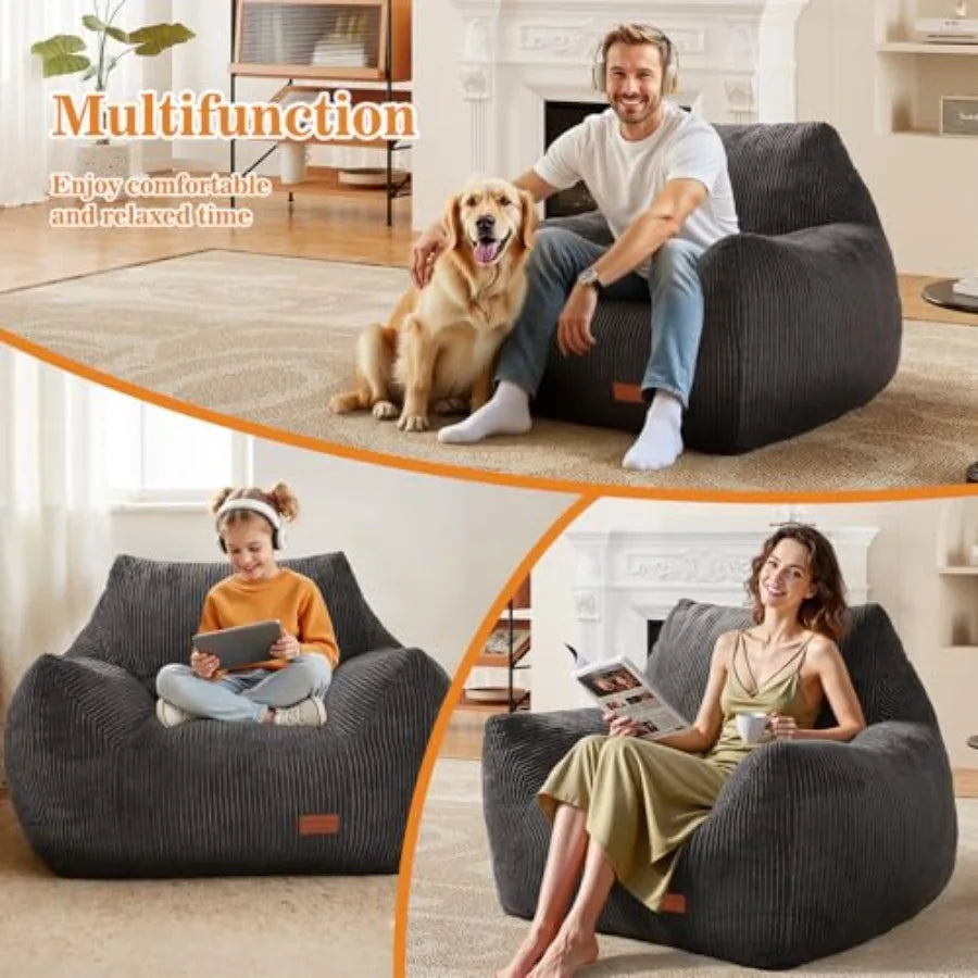 Big Bean Bag Chair for Adults | Ultra Soft Lounge Chair