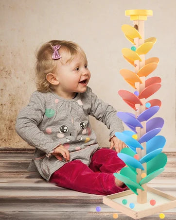 49PCS Wooden Marble Run Toy Set | Fun Learning Game for Kids