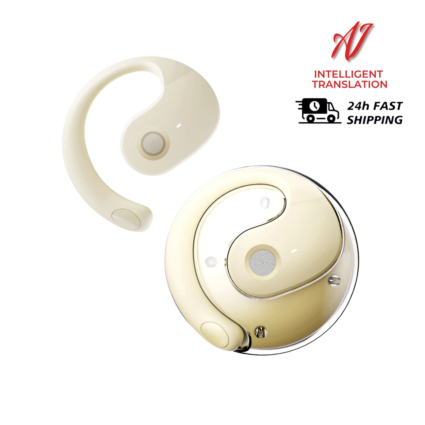 Smart Waterproof Wireless Translation Earbuds for Seamless Communication