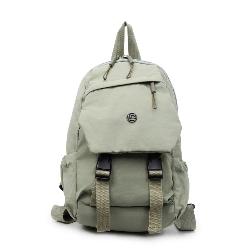 Versatile Solid Color Unisex Small Backpack | Large Capacity Design