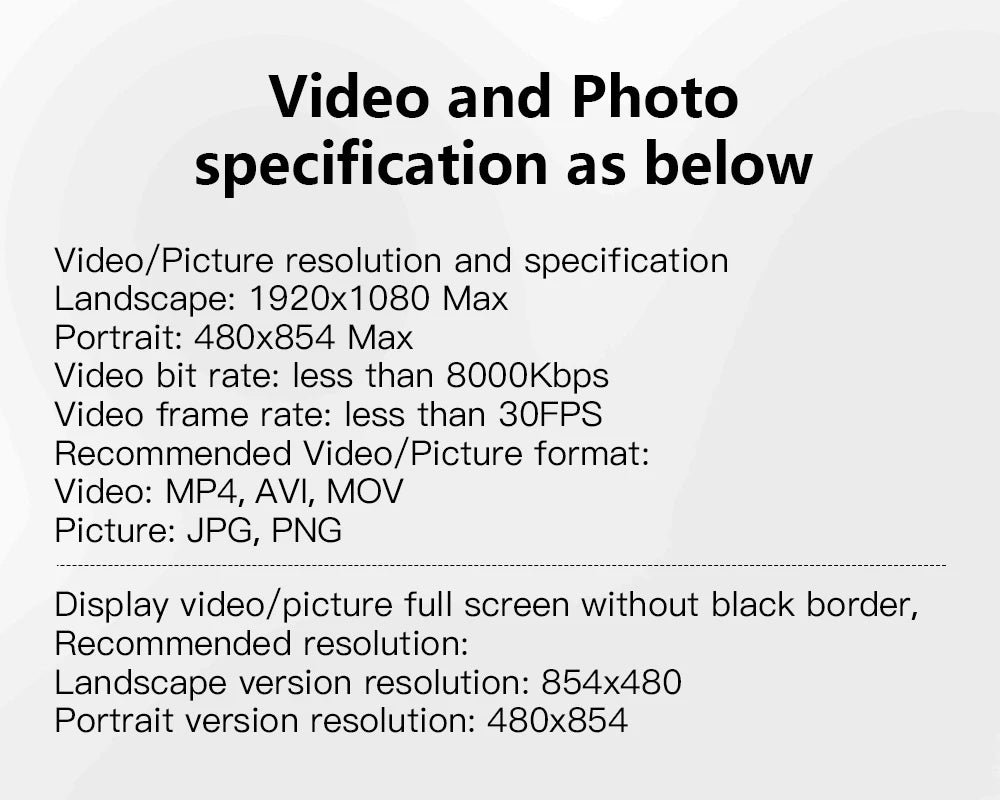 5-Inch Acrylic Digital Photo Frame | USB Charging & Video Playback