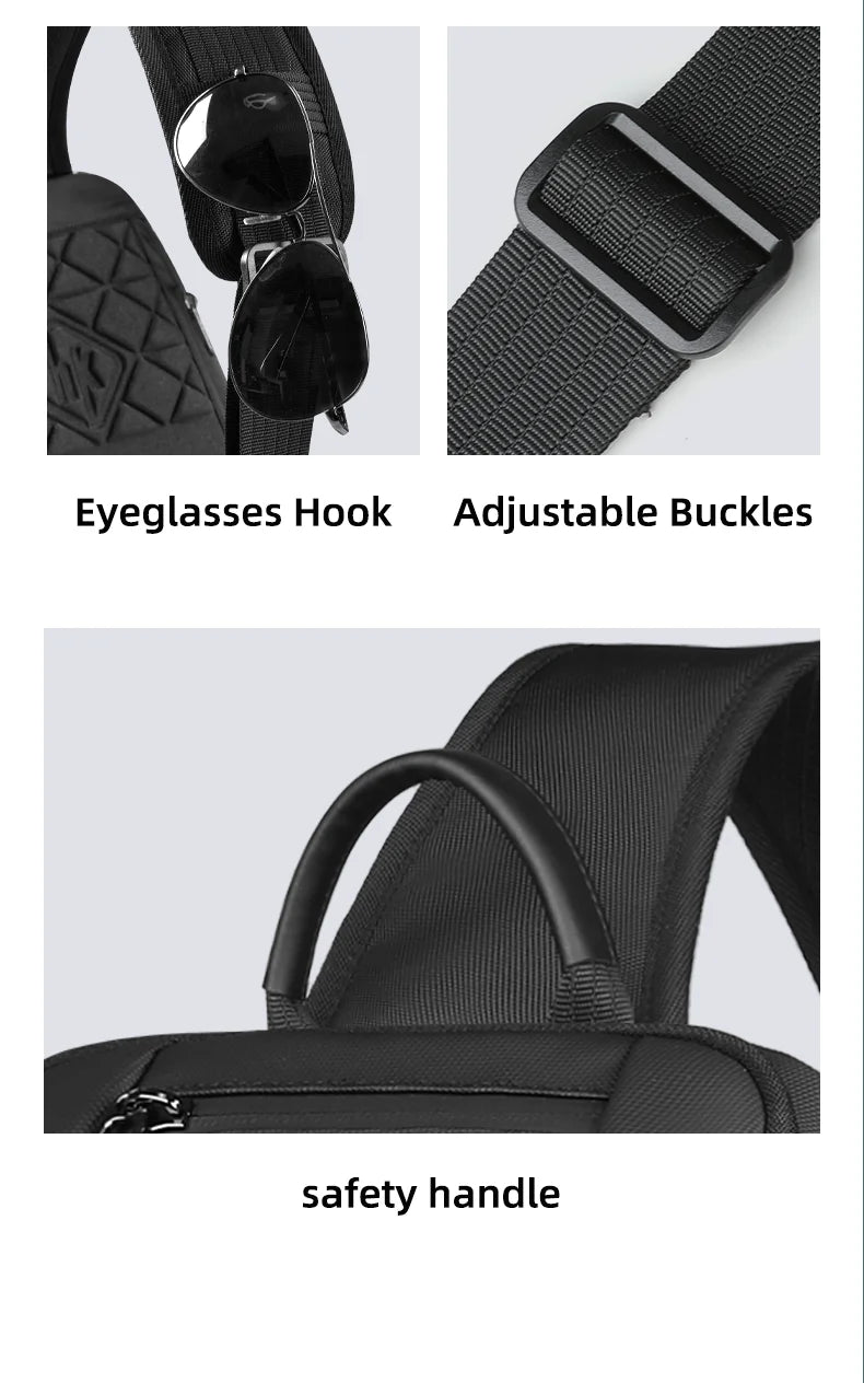 Men's Waterproof Anti-Theft Shoulder Sling Bag | Multi-Pocket Crossbody
