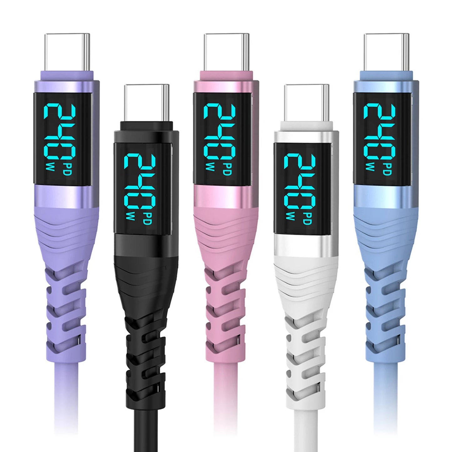 PD3.1 USB C Cable,240W LED Display Type C Fast Charging Cable with Data Transfer,for iPhone 17/16,Samsung Galaxy A17/S25,Huawei