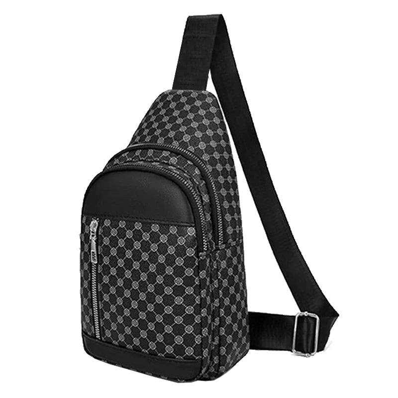 Unisex Functional Chest Bag with Patchwork Dot Design | Stylish Everyday Use